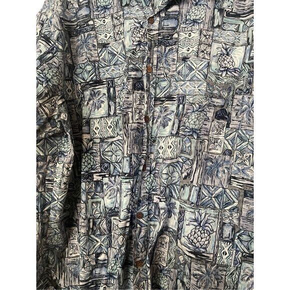 Bishop St Apparel Men's Native Hawaiian Design Collared Buttoned Shirt Size 3XL - Picture 7 of 12